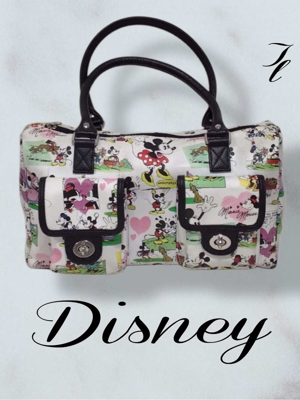 DISNEY PARKS Mickey and Minnie Mouse Cartoon Handbag